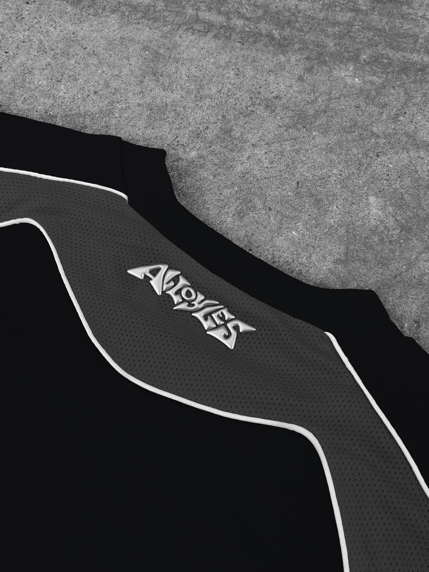 Split Black T-Shirt
