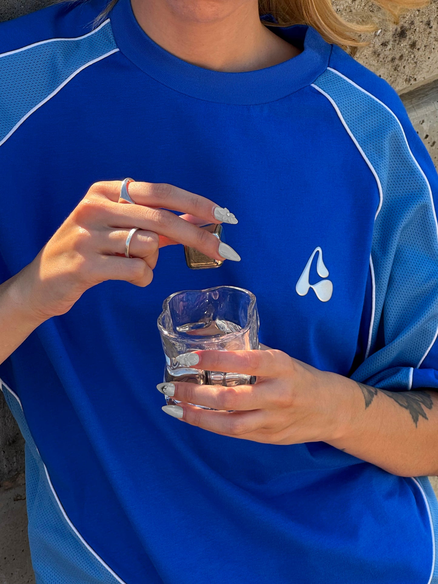 Split Blue T-Shirt