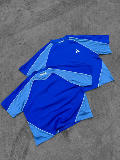 SPLIT BLUE TEE